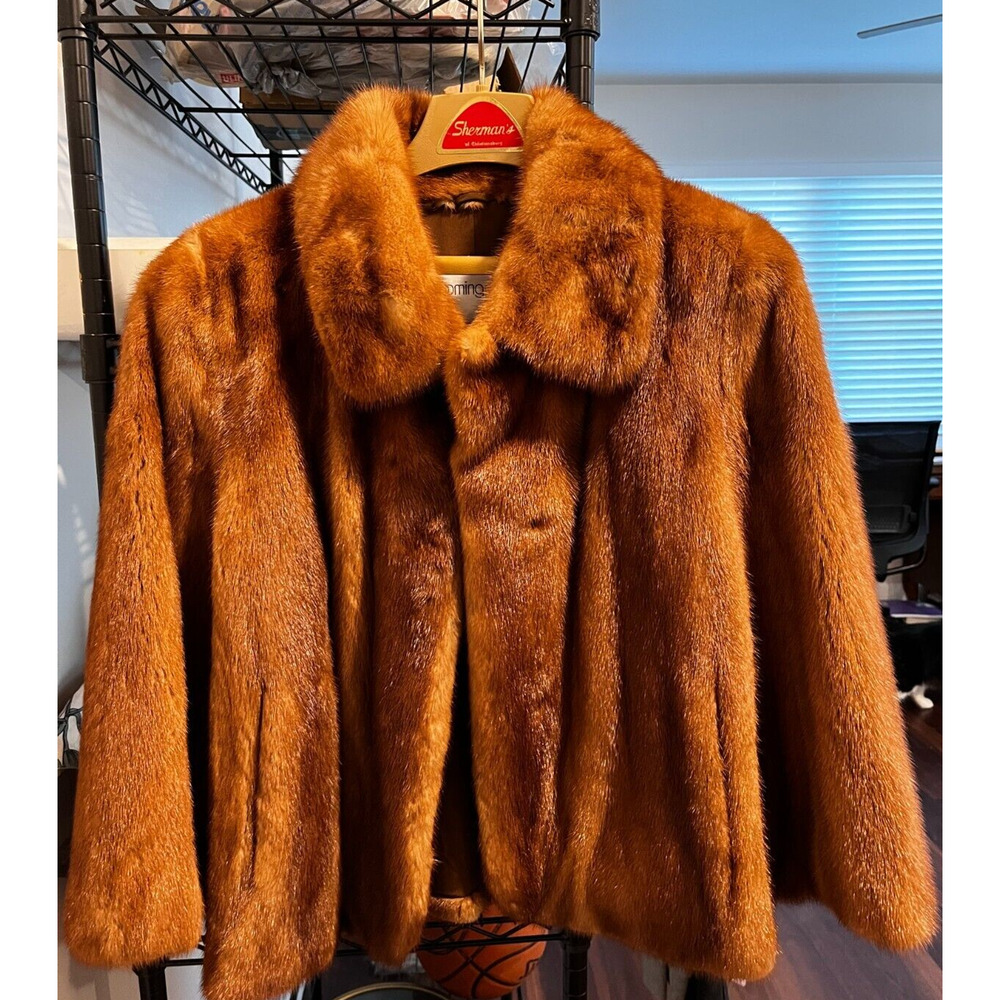 Bloomingdale's Designer Sz. M/ Size 12 Vintage Short Mink Coat MSRP $6,700